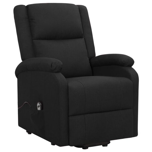 vidaXL Fauteuil Noir Tissu