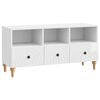 vidaXL Meuble TV Blanc Brillant 102 x 34,5 x 50 cm Bois d&rsquo;ing&eacute;nierie