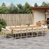 vidaXL Ensemble &agrave; manger de jardin et coussins 17 pcs beige