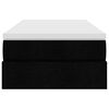 vidaXL Cadre de lit ottoman avec matelas noir 80x200 cm tissu