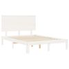 vidaXL Cadre de lit sans matelas blanc bois de pin massif