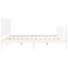 vidaXL Cadre de lit sans matelas blanc bois massif de pin