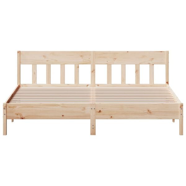 vidaXL Cadre de lit sans matelas 200x200 cm bois massif de pin