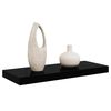 vidaXL &Eacute;tag&egrave;re murale flottante Noir brillant 60x23,5x3,8 cm MDF
