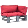 vidaXL Canap&eacute; de jardin palette avec coussins rouge Pin&egrave;de