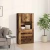 vidaXL Haut Armoire Bois ancien 80 x 33 x 150 cm Bois d'ing&eacute;nierie