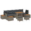 vidaXL Ensemble de canap&eacute; de jardin avec coussin 10 pcs Gris