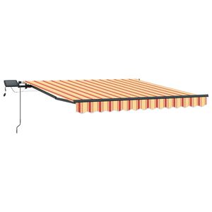 vidaXL Auvent R&eacute;tractable Jaune et Orange 300 x 250 cm tissu