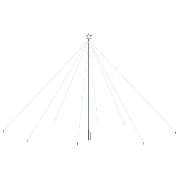 vidaXL Sapin de Noël à LED Int/Extérieur 800 LED bleues 5 m