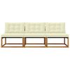 vidaXL 3 Pi&egrave;ce Sofa de milieu ext&eacute;rieur Bois d'Acacia Massif Naturel