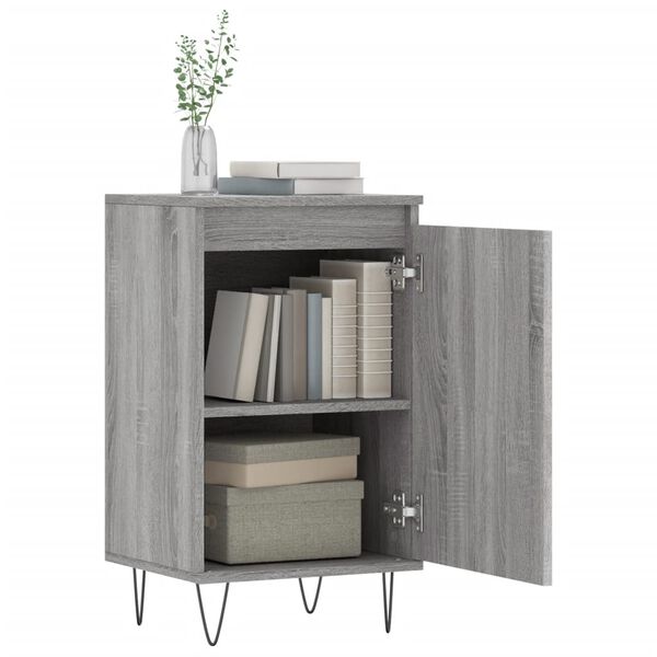 vidaXL Buffet sonoma gris 40x35x70 cm bois d'ing&eacute;nierie