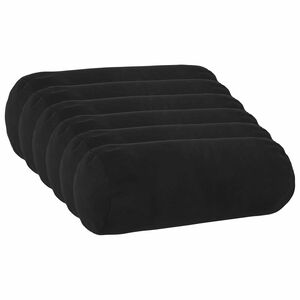 vidaXL Coussin avec oreiller HEERLEN 6 pi&egrave;ces Noir Velours