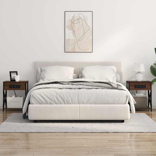 vidaXL Cabinet de chevet Ch&ecirc;ne brun 41 x 31 x 51 cm Bois d'ing&eacute;nierie