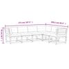 vidaXL Salon de jardin 6 pcs avec coussins blanc bois massif de pin
