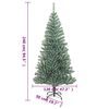 vidaXL Sapin de No&euml;l artificiel 300 LED&boules&neige floqu&eacute;e 240 cm
