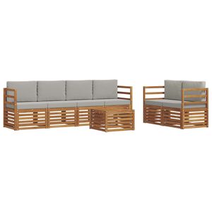 vidaXL Ensemble de canap&eacute;s d'ext&eacute;rieur 7 pc 6 place