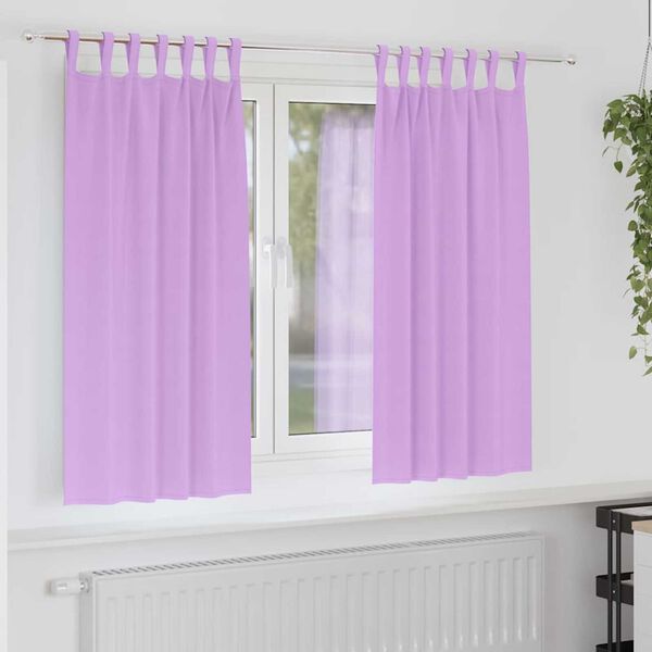 vidaXL Rideaux occultants avec anneaux 2 pcs Violet 175 x 140 cm