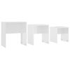vidaXL Tables basses gigognes 3 pcs blanc brillant bois d'ingénierie
