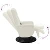 vidaXL Fauteuil inclinable de massage avec repose-pieds cr&egrave;me velours