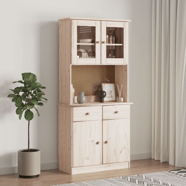vidaXL Dessus de commode ALTA 77x30x92 cm bois massif de pin