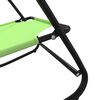 vidaXL Chaise longue &agrave; bascule Vert Acier et textil&egrave;ne