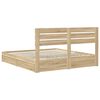 vidaXL Lit de Rangement Ch&ecirc;ne Sonoma 180 x 200 cm Bois d'ing&eacute;nierie