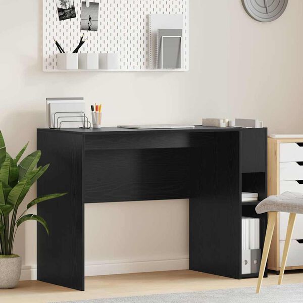 vidaXL Bureau Ch&ecirc;ne noir 109 x 50 x 78 cm Bois d'ing&eacute;nierie