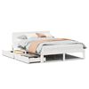 vidaXL Cadre de lit avec tiroirs sans matelas blanc 150x200 cm