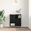 vidaXL Buffet Ch&ecirc;ne noir 35 x 60 x 70 cm Bois d'ing&eacute;nierie