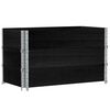 vidaXL Colliers de palette 3 pcs noir 100x50 cm bois de pin solide