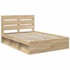 vidaXL Cadre de lit Sonoma 140 x 190 cm Bois de pin massif