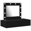 vidaXL Table de Toilette Noir 83 x 40 x 70 cm Bois d'ing&eacute;nierie