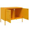 vidaXL Meubles TV 2 pcs jaune moutarde 68x39x50,5 cm acier