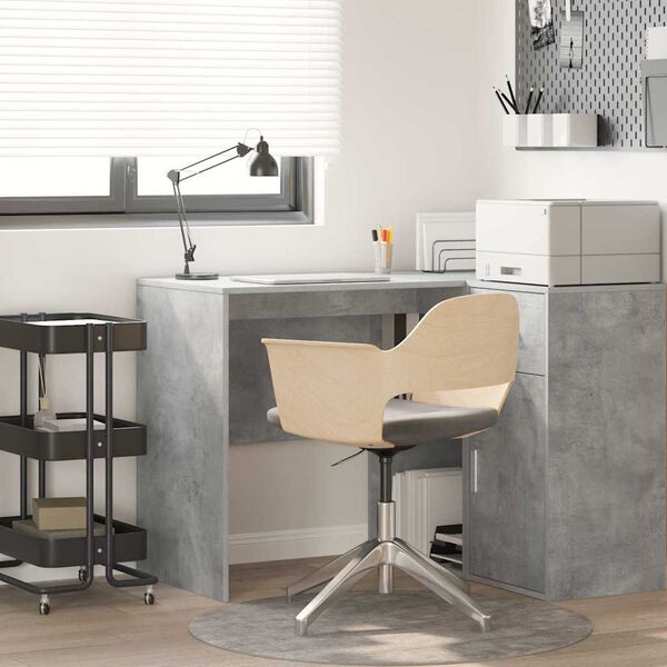 vidaXL Bureau Gris b&eacute;ton 102 x 50 x 75 cm Bois d'ing&eacute;nierie