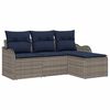 vidaXL Ensemble de canap&eacute; de jardin Gris polyrotin