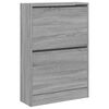 vidaXL Armoire &agrave; chaussures sonoma gris 60x21x87,5 cm bois ing&eacute;nierie