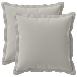vidaXL Housse de coussin 2 pc HOUTEN Gris 30 x 30 cm Polyester