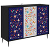 vidaXL Buffet MAINZ Ch&ecirc;ne noir 102 x 33 x 76 cm Bois d'ing&eacute;nierie