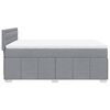 vidaXL Sommier &agrave; lattes de lit avec matelas Gris clair 140x200cm Tissu