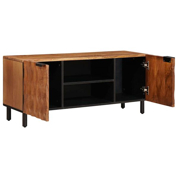 vidaXL Meuble TV avec &eacute;tag&egrave;re Finition Acacia Brun 105 x 33 x 46 cm