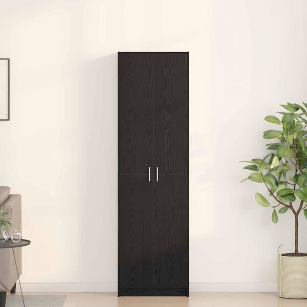 vidaXL Armoire Ch&ecirc;ne noir 55 x 25 x 189 cm Bois d'ing&eacute;nierie
