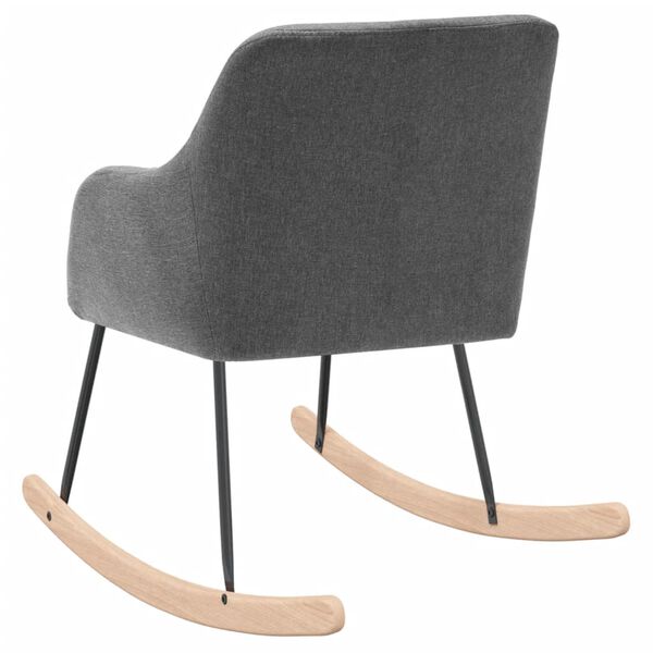 vidaXL Chaise &agrave; bascule Gris clair Tissu