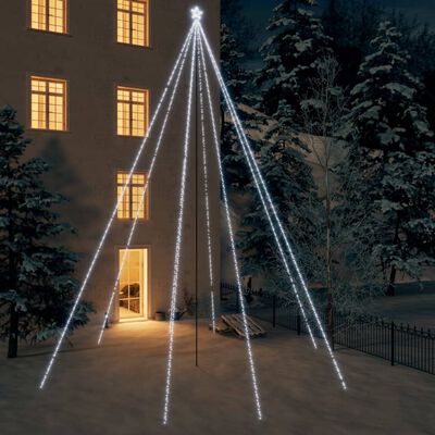 vidaXL Lumières d'arbre de Noël Int/Extérieur 1300 LED blanc froid 8 m