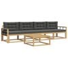 vidaXL Ensemble de canap&eacute;s d'ext&eacute;rieur 4 pc Blanc et anthracite