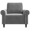 vidaXL Fauteuil Gris fonc&eacute; 60 cm Velours