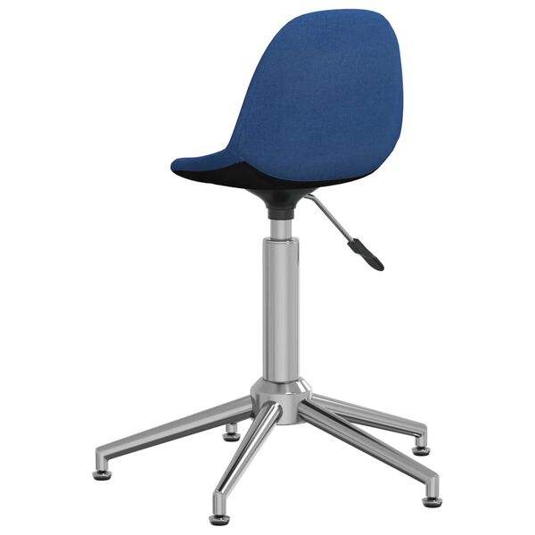 vidaXL Chaises pivotantes &agrave; manger lot de 4 bleu tissu