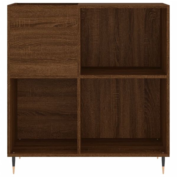 vidaXL Armoire &agrave; disques ch&ecirc;ne marron 84,5x38x89 cm bois d'ing&eacute;nierie