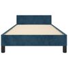 vidaXL Cadre de lit sans matelas bleu fonc&eacute; 90x200 cm velours