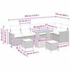 vidaXL Ensemble de canap&eacute; de jardin 9 pcs Beige polyrotin