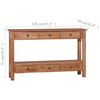 vidaXL Table console 120x30x75 cm Bois d'acajou massif